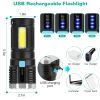 Rechargeable Flashlight LED Floodlight Torch with Strap Super Bright Flashlight