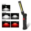 Sanyi Magnetic LED Flashlight USB Rechargeable Work Inspection Light 5 Modes Torch COB Lanterna Hanging Hook Lamp With USB Cable