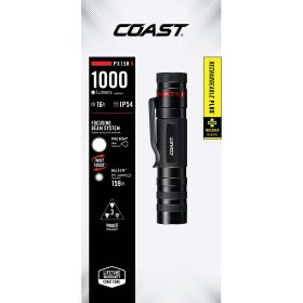 COAST PX15R 1000 Lumen Rechargeable Dual Power IP54 Rated LED Flashlight, 4.7 oz. (Brand: COAST)